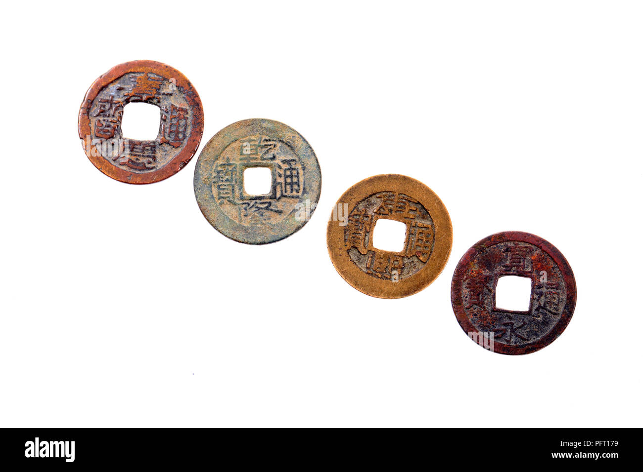 Chinese ancient copper COINS Stock Photo Alamy