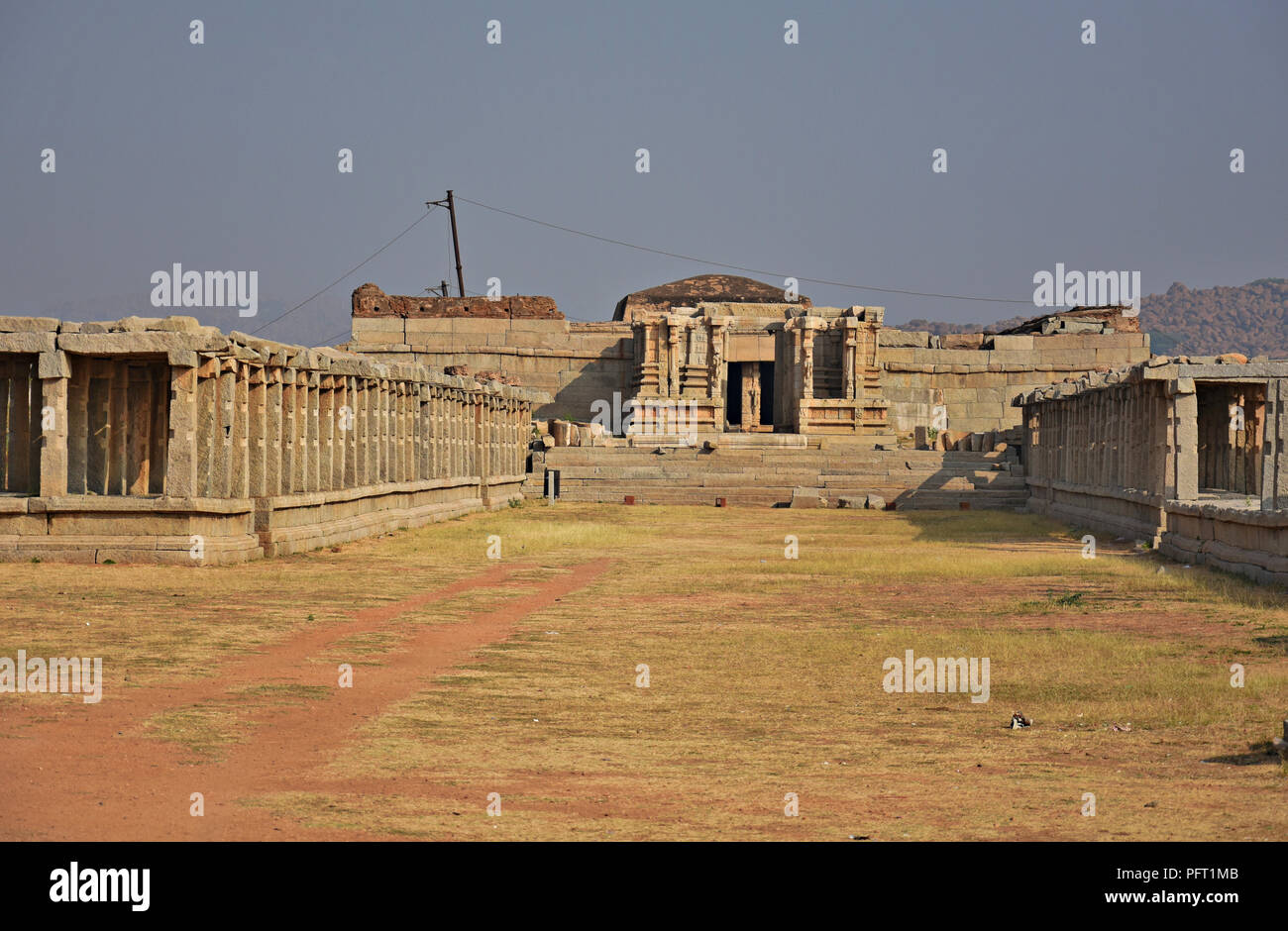 'Ruins of Old Siva temple near Vijaya Vitthala temple, Hampi, Karnataka' Stock Photo