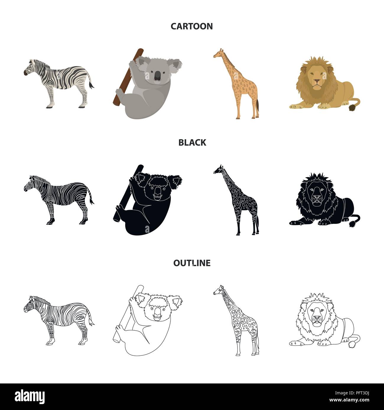 African zebra,animal koala, giraffe, wild predator, lion. Wild animals set collection icons in cartoon,black,outline style vector symbol stock illustr Stock Vector Image & Art - Alamy African zebra,animal koala, giraffe, wild predator, lion. Wild animals set collection icons in cartoon,black,outline style vector symbol stock illustr Stock Vector Image & Art - Alamy