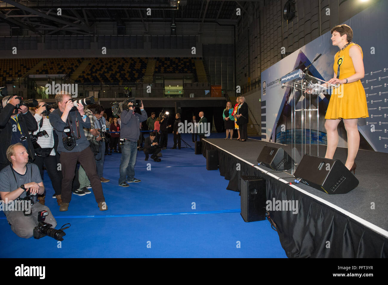 A media frenzy ensues as SNP Candidate Alison Thewliss wins the Glasgow