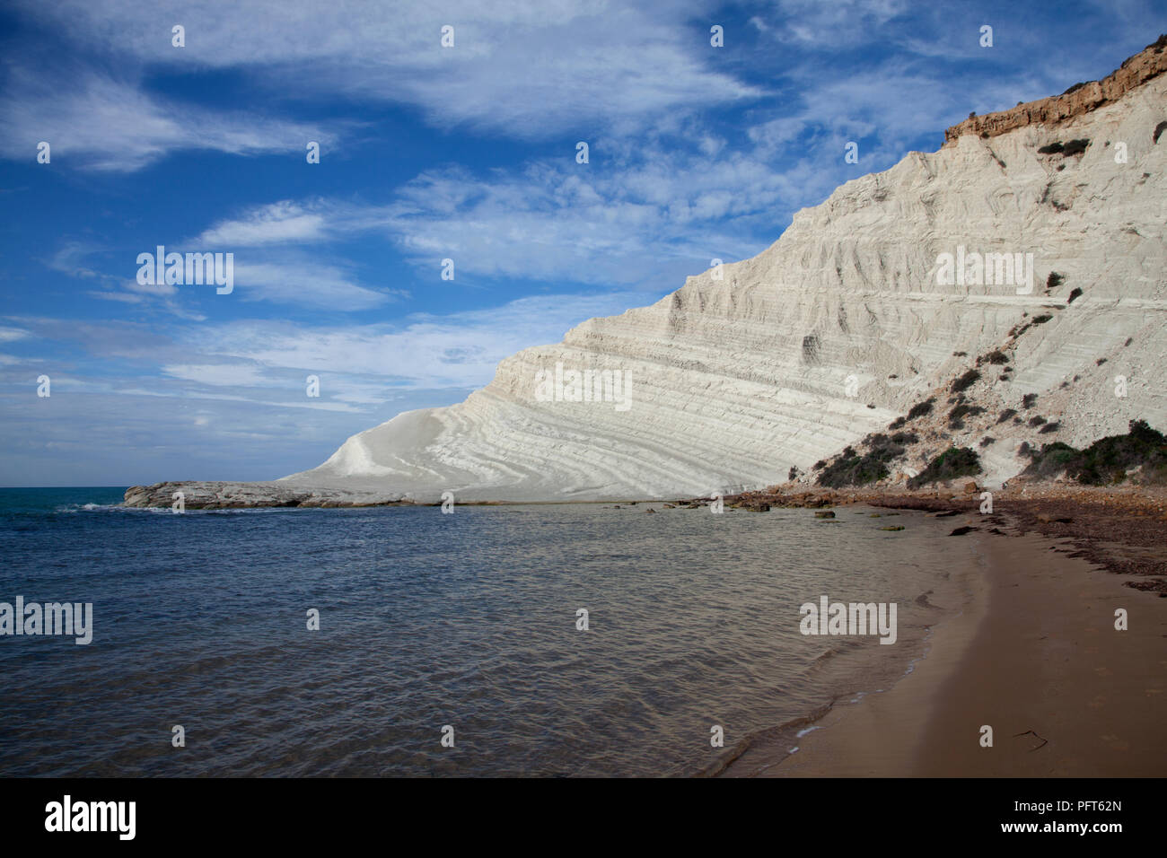 Realmonte Italy, Sicily, Realmonte, Scala dei Turchi (Stair of the Turks) white ...