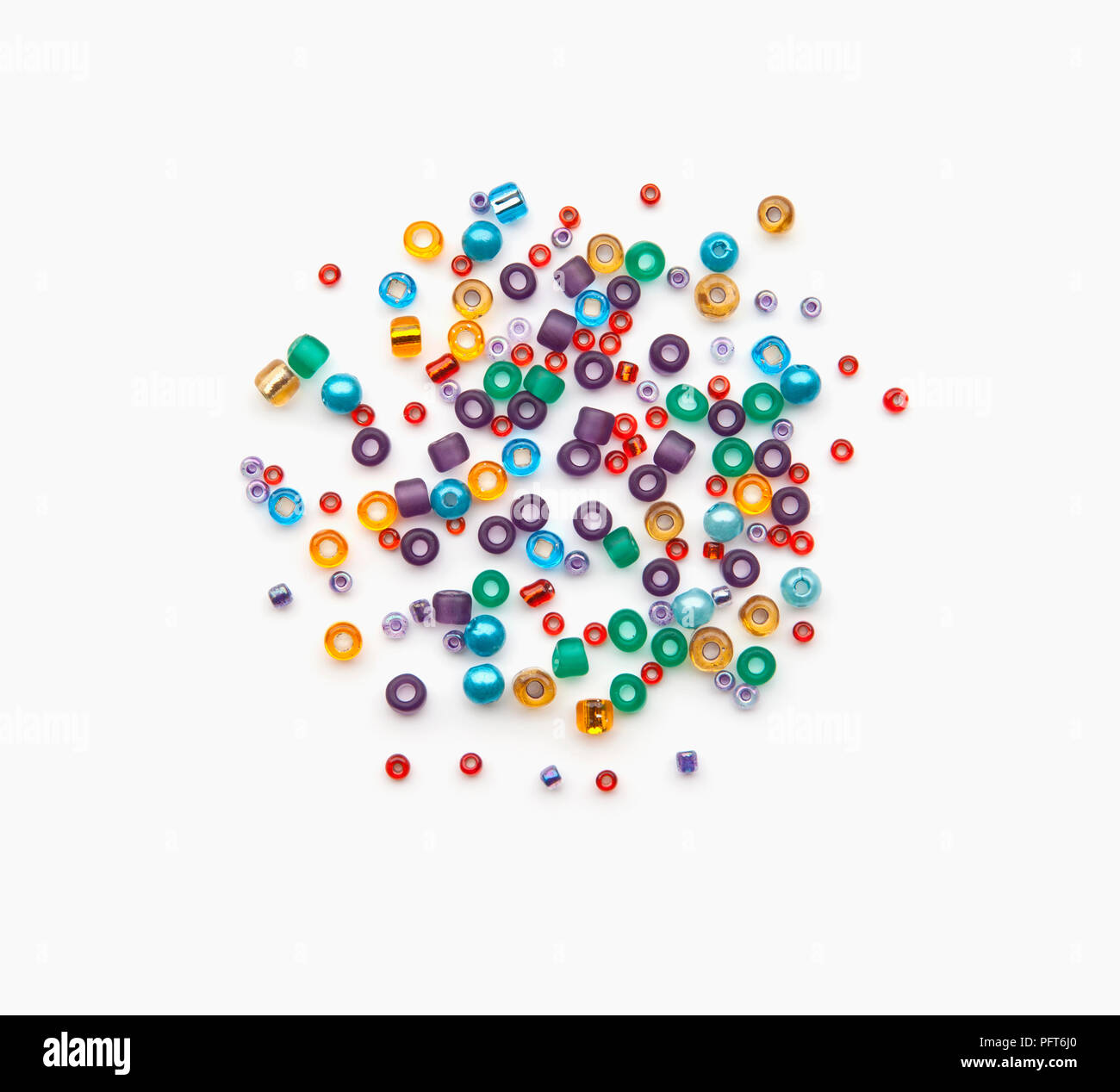 A selection of colourful beads Stock Photo