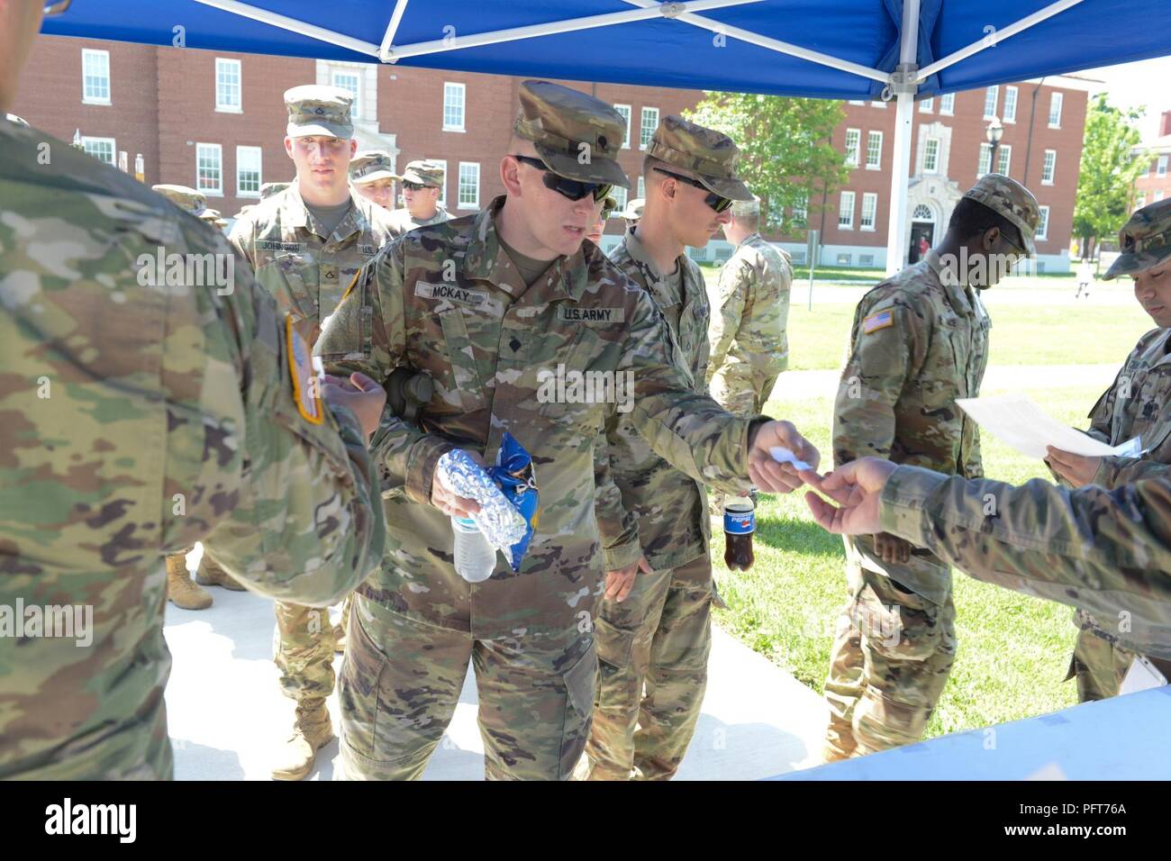 Soliders and civilians joined togetether to recreate a historic Fort
