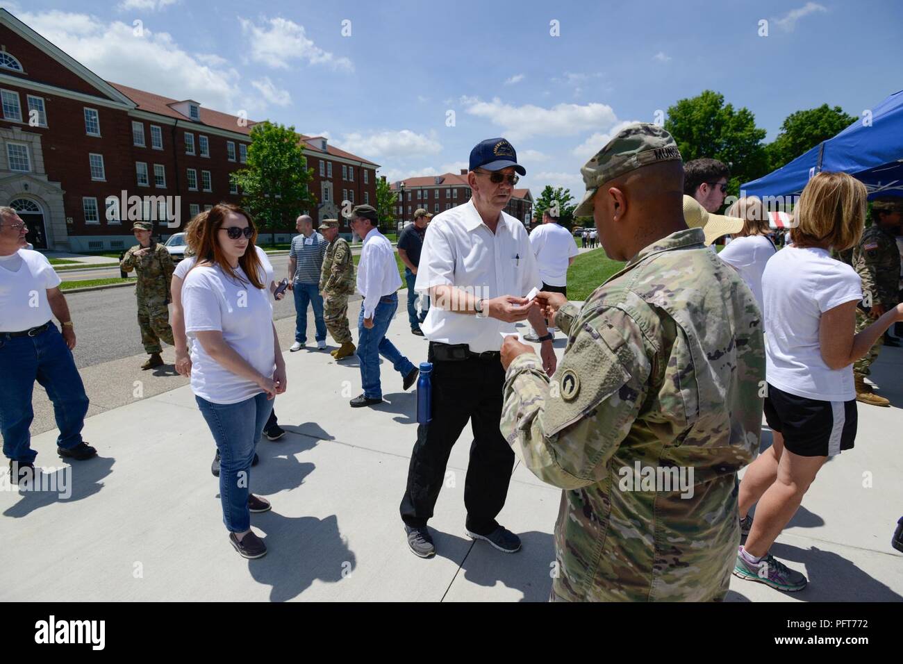 Soliders and civilians joined togetether to recreate a historic Fort