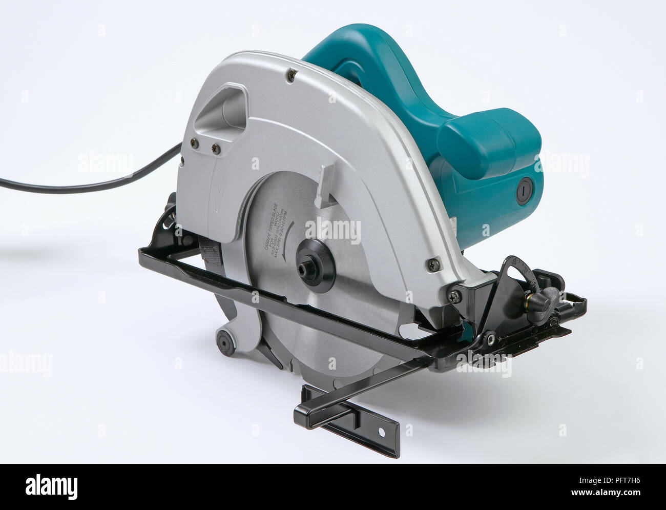 Circular saw with fence Stock Photo Alamy