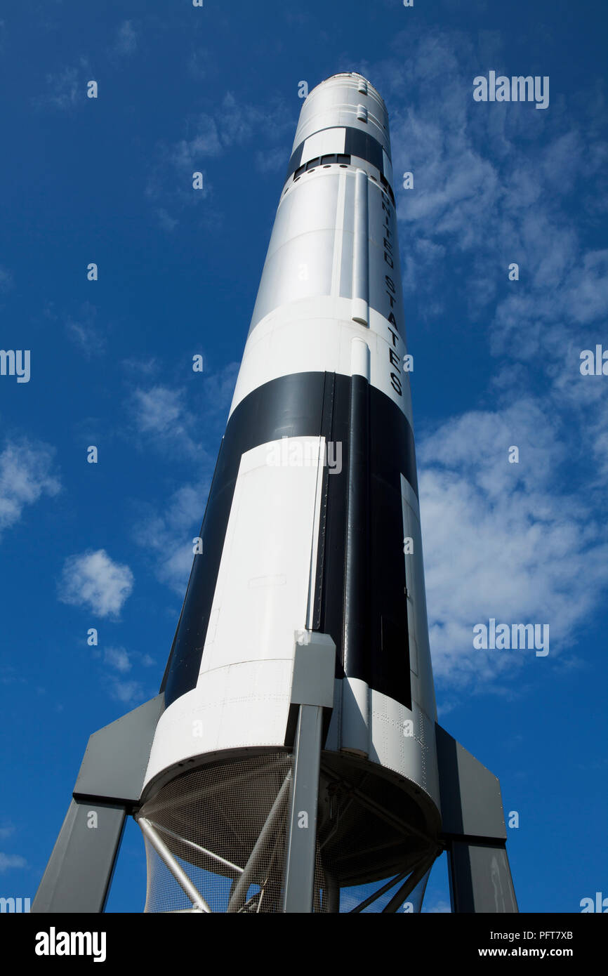 USA, New York City, Queens, New York Hall of Science, rocket exhibit Stock Photo