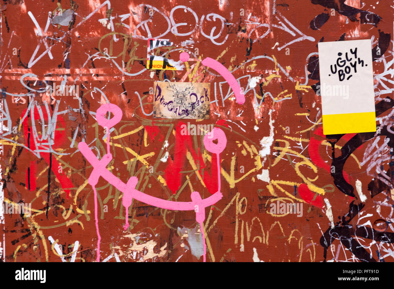 Graffiti street art in Reykjavik, Iceland Stock Photo