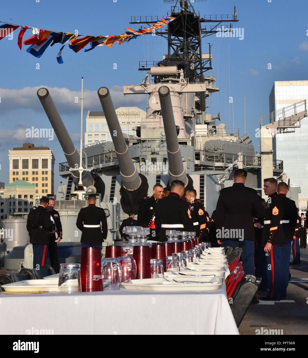 In keeping with tradition, Marines from the USMC's Security Forces ...