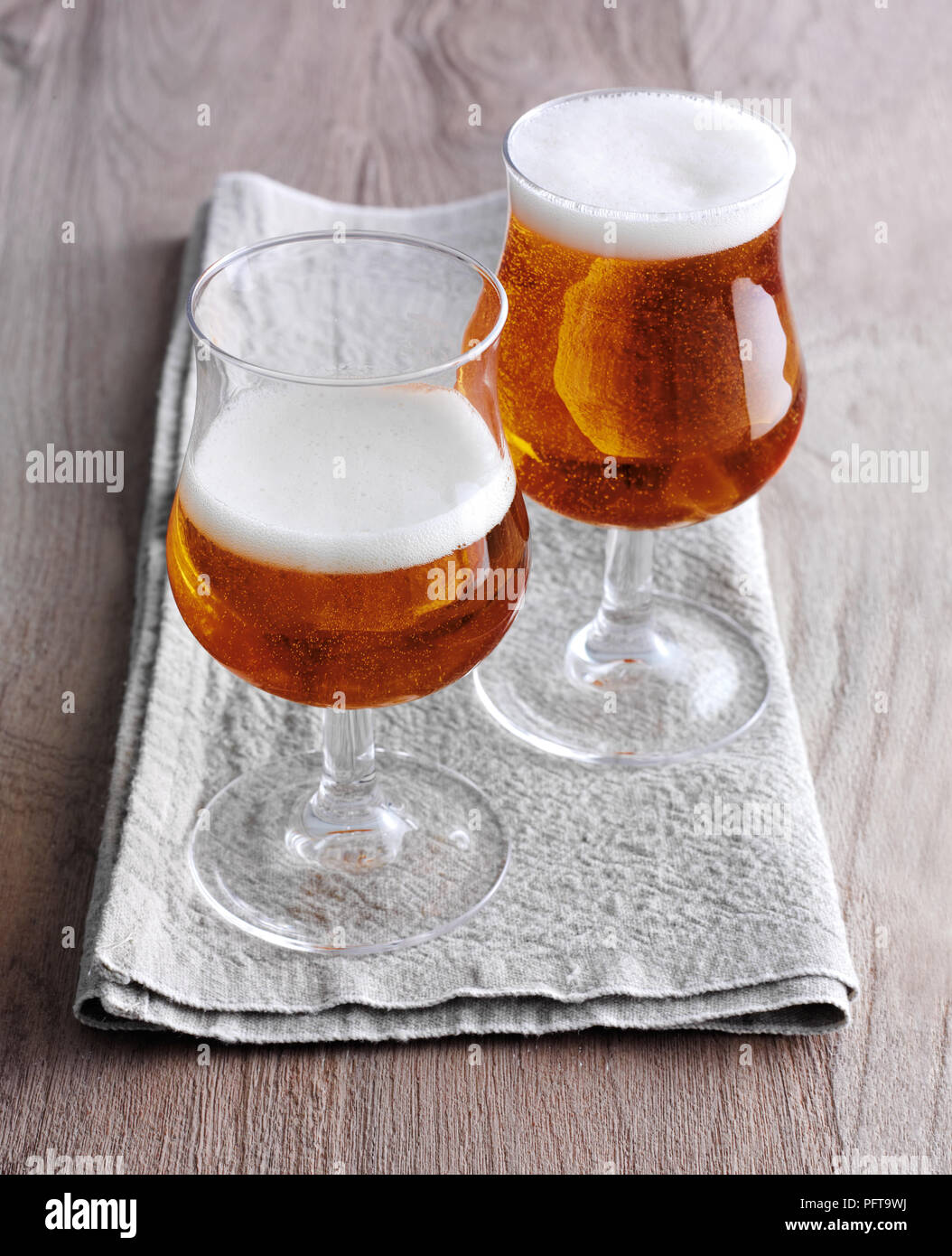 Two glasses of bock beer (Bockbier) Stock Photo