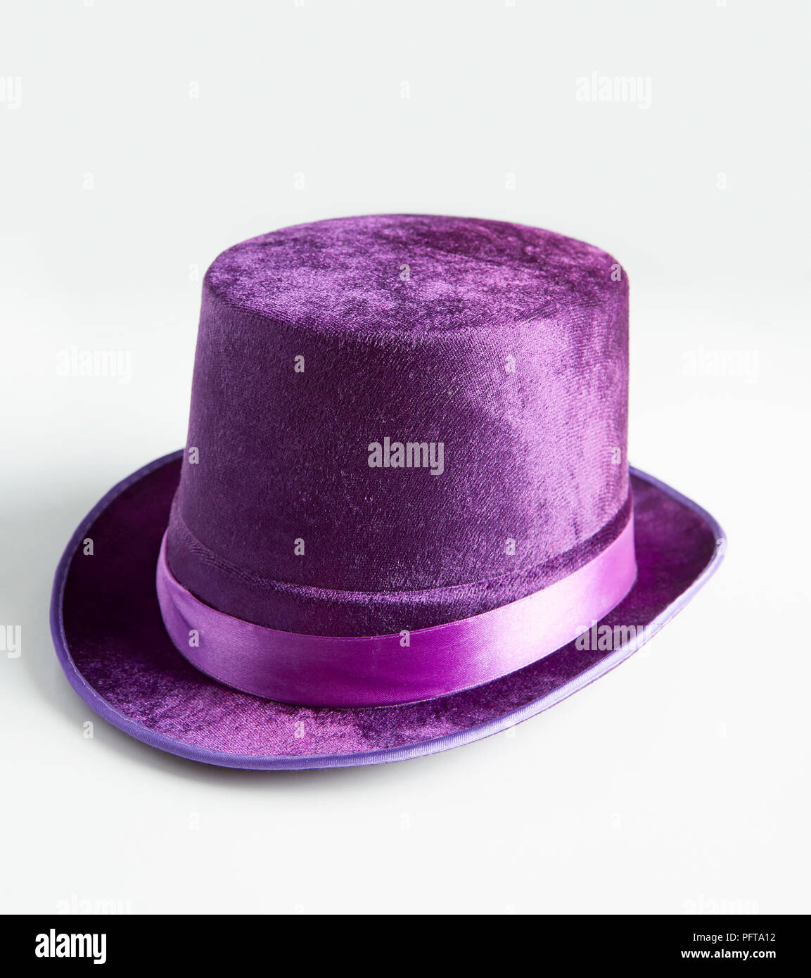 Purple magician's hat Stock Photo