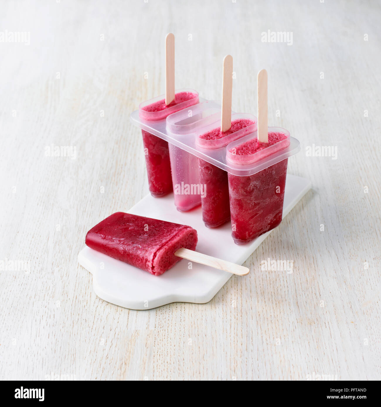 Fruity ice lollies Stock Photo - Alamy