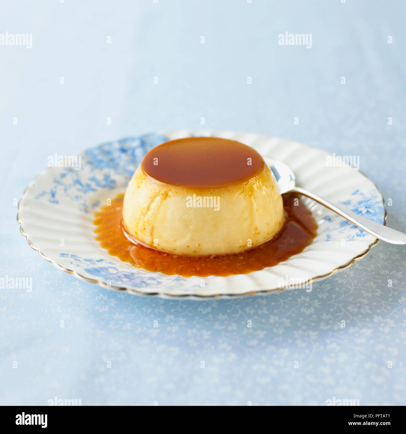 Creme caramel Stock Photo