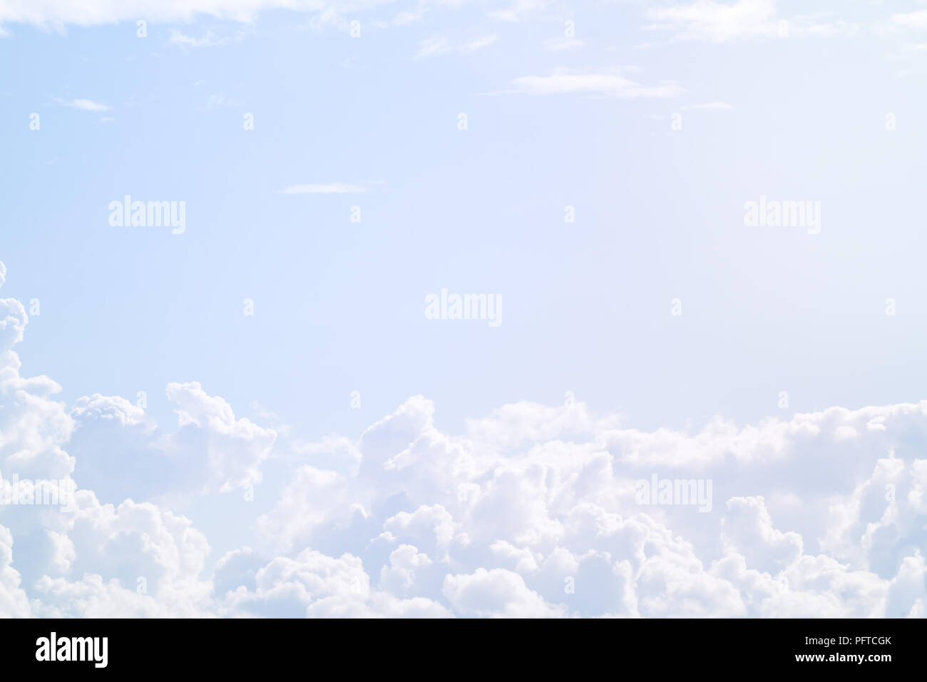 Fluffy clouds on sunny day. Sky background Stock Photo - Alamy