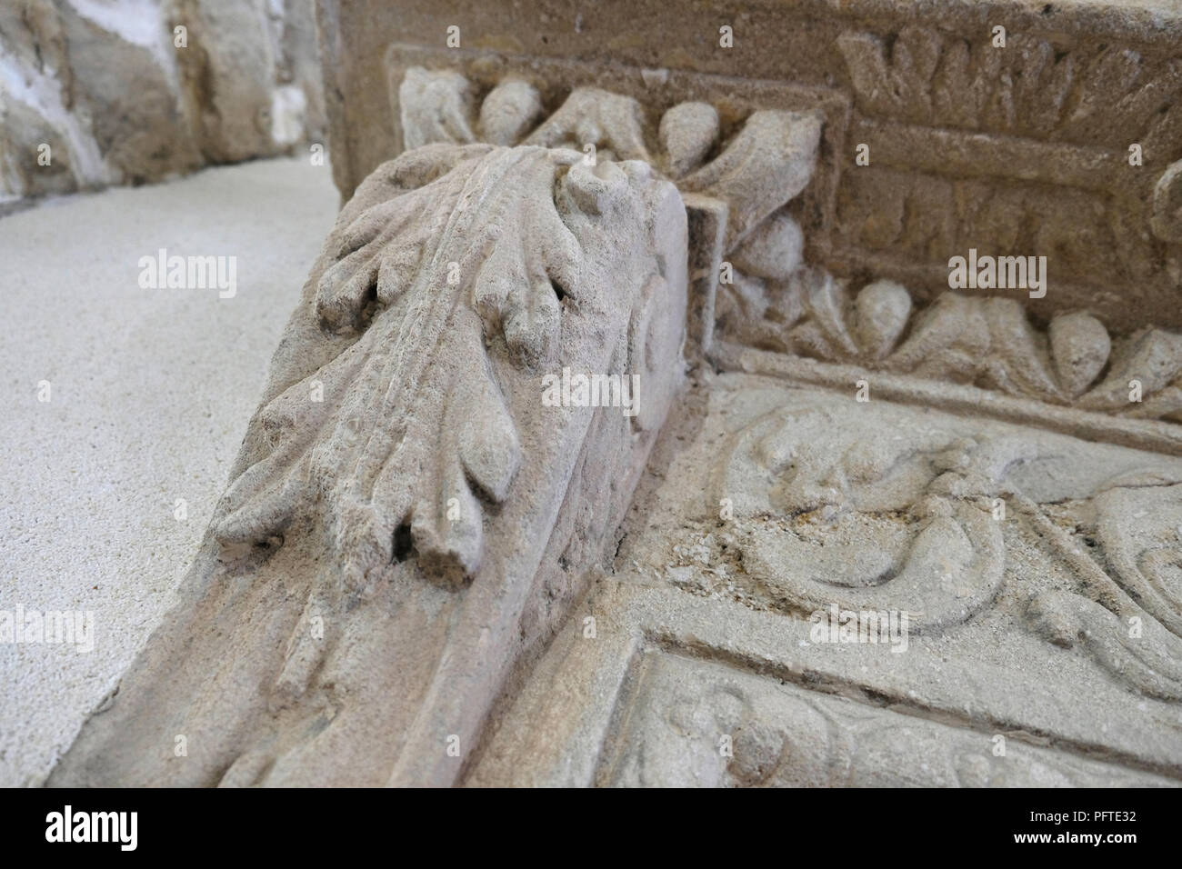 Remain of the original 17th century synagogue now renovated in the town of Sataniv which was once home to a large Jewish community and was annihilated, brutally, by the Germans during the Second World War in the Horodok Raion, Khmelnytskyi Oblast, Ukraine. Stock Photo