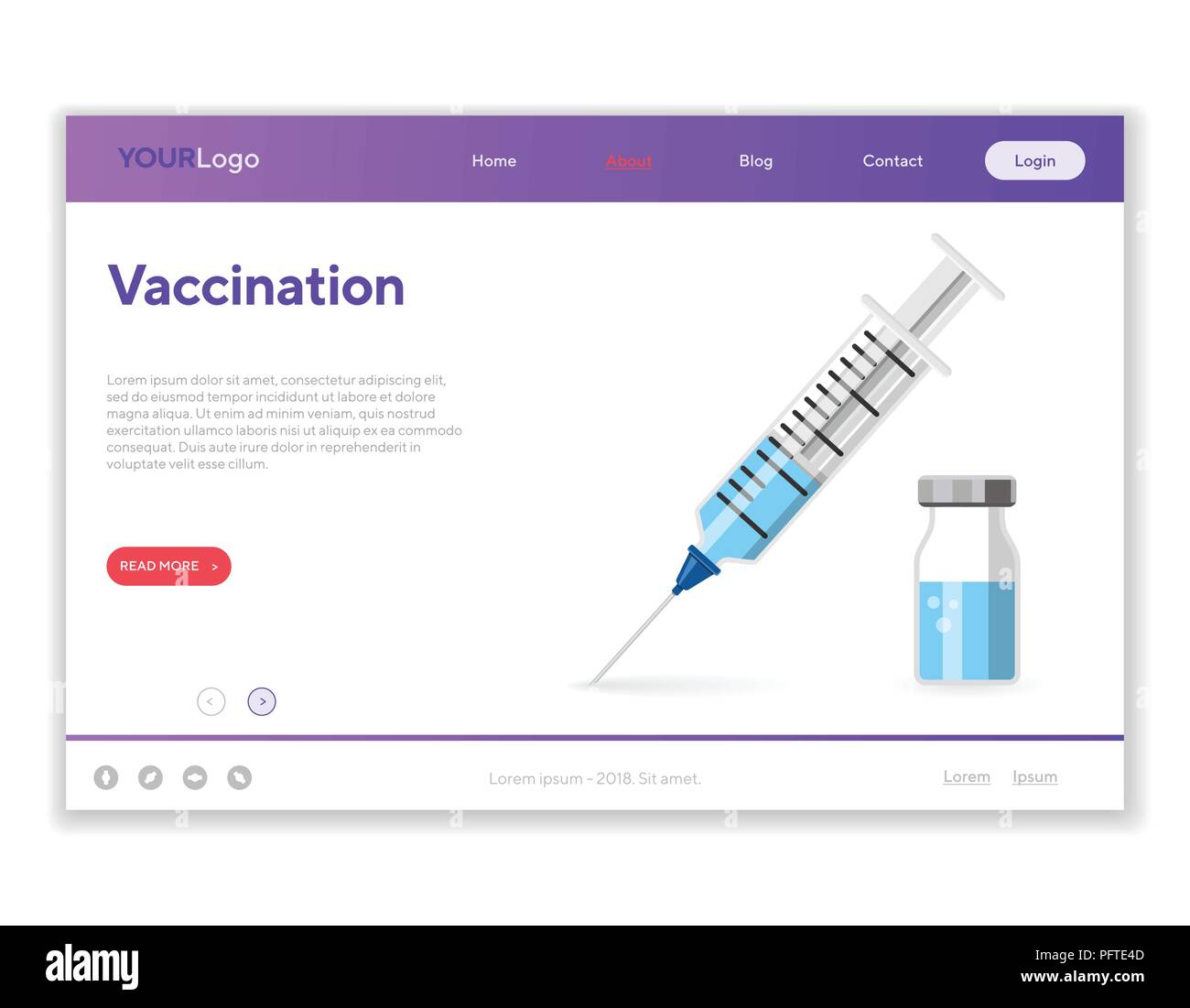 Plastic Medical Syringe and Vial Icon Stock Vector Image & Art - Alamy