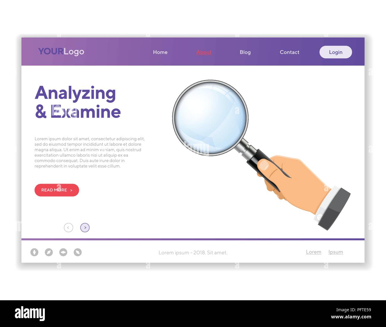 Magnifying Glass in Hand Stock Vector Image & Art Alamy