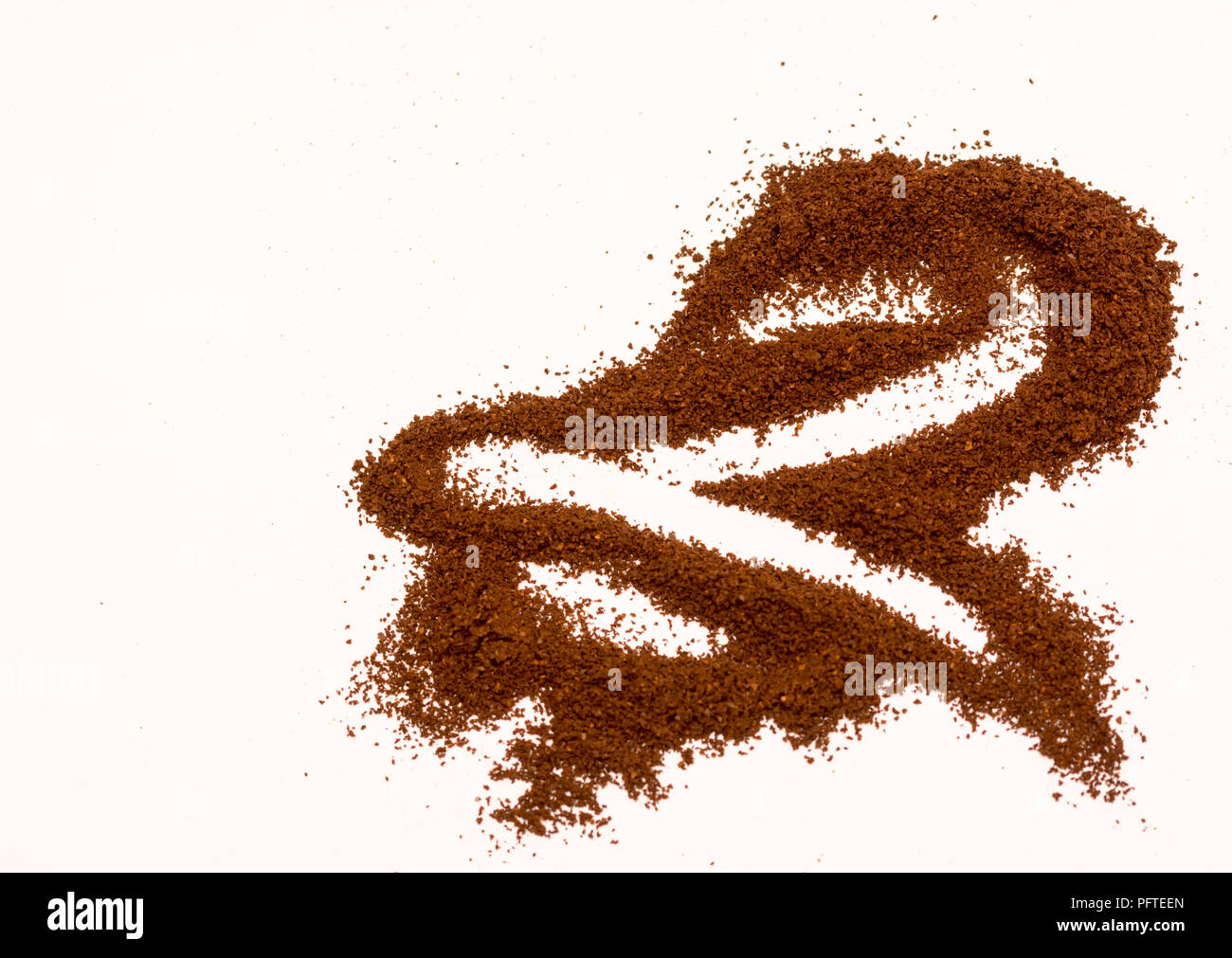 Number made of coffee isolated on white background Stock Photo