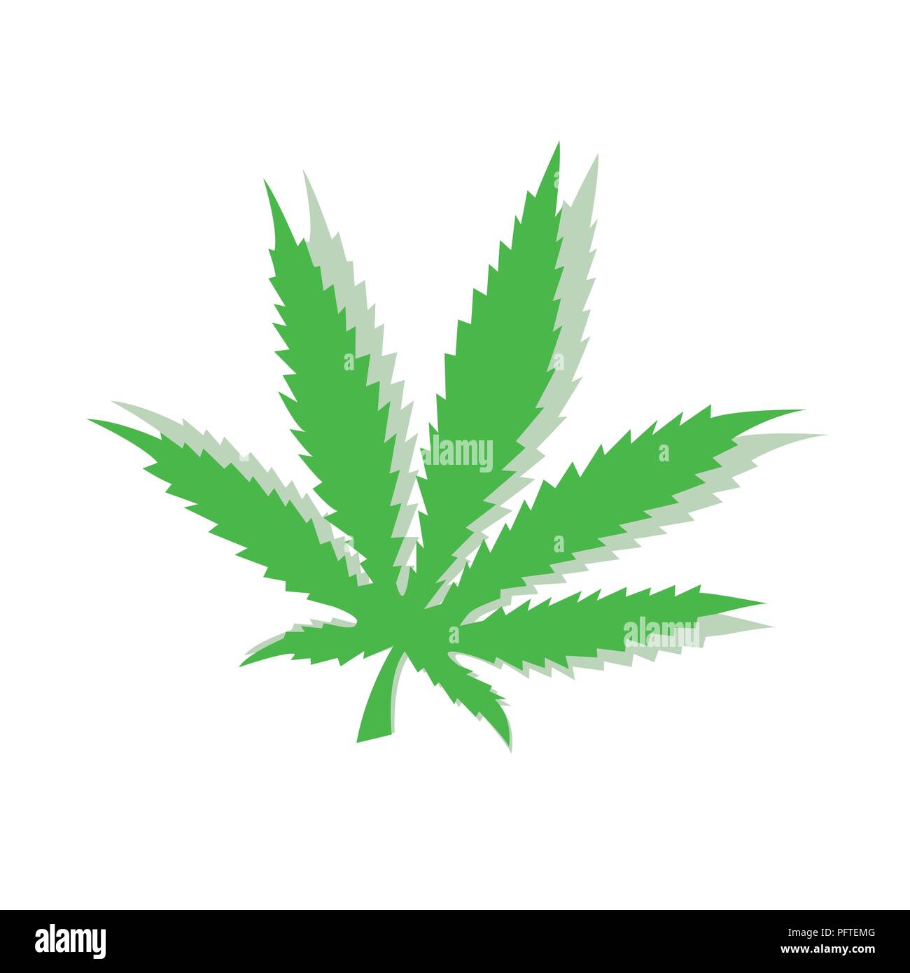 green cannabis leaf icon vector illustration EPS10 Stock Vector