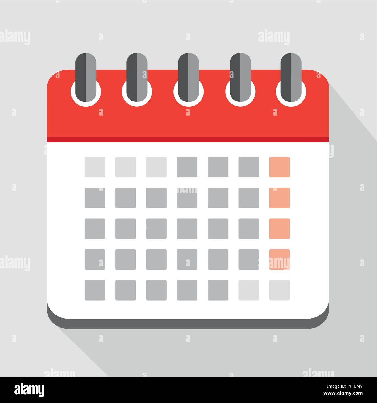 Red Wall Calendar Icon Vector Illustration Eps10 Stock Vector Image Art Alamy