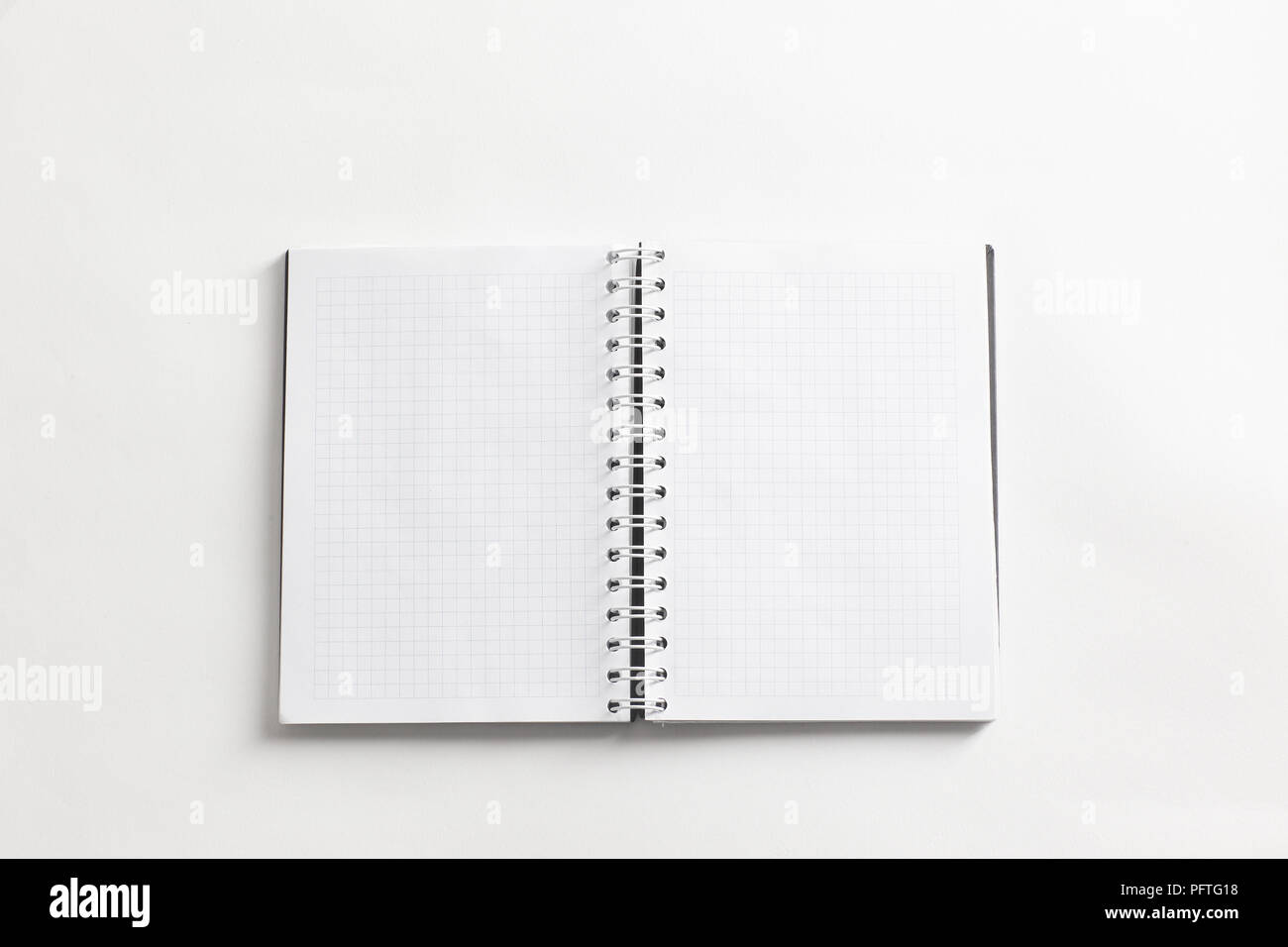 open notebook and pen on white background.photo with copy space Stock ...