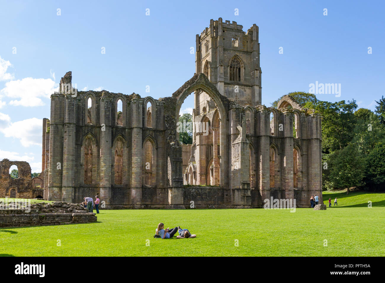 Fountains Abbey in Ripon, North Yorkshire Stock Photo - Alamy