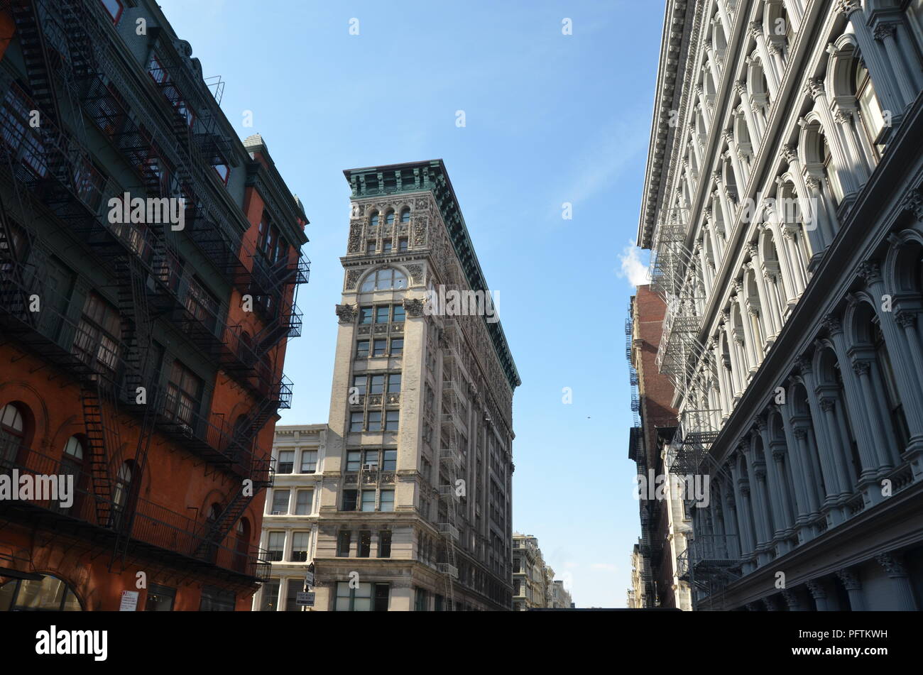 Old buildings with fire escape, New York City, USA Stock Photo - Alamy