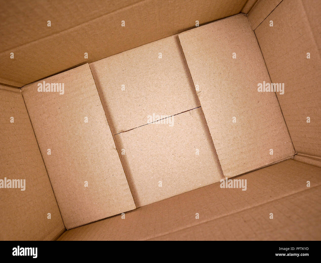 texture background brown paper box , Empty open rectangular cardboard