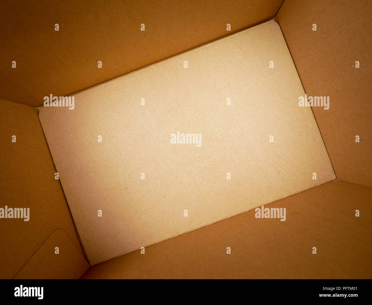 texture background brown paper box , Empty open rectangular cardboard