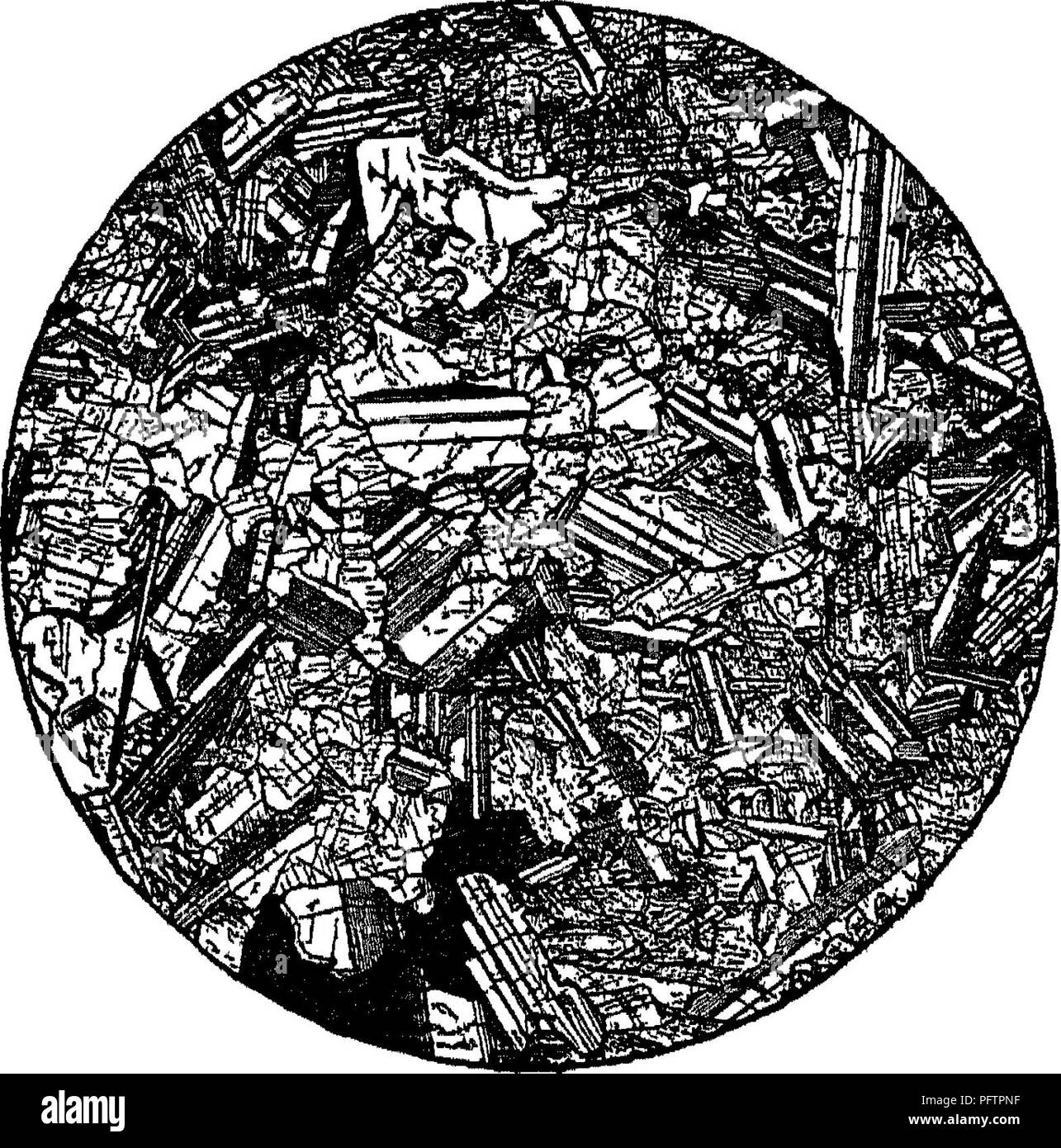 . A treatise on rocks, rock-weathering and soils;. Petrology; Soils. THE DIABASES 83 Chemical Composition of Diabase and Basalt Constituents. I n Hi lY V VI Silica (SiOa) . . Alumina (AI2O3) . Ferric iron (FesOg) . Ferrous iron (FeO). Lime (CaO) • . Magnesia (MgO) . Potash (K2O). . Soda (NagO) . . Ignition .... 63,13^ 13.74 1.08 ; 9.10 9.47 8.68 1.03 2.30 0.90 45.46% 19.94 } 15.36 8.32 2.95 3.21 2,12 2.30 . 56.52% 13.53 12.56 5.31 2.79 3,59 3,71 0.81 61,02% 18.36 r6.57 14.68 7.36 6.57 2.10 2,54 2.86 57.25% 16.45 1.67 4.72 7.65 6.74 1.57 3,00 0.40 46,90% 10.17 1.22 6.17 6.20 20.98 2.04 1.16 5.4 Stock Photo