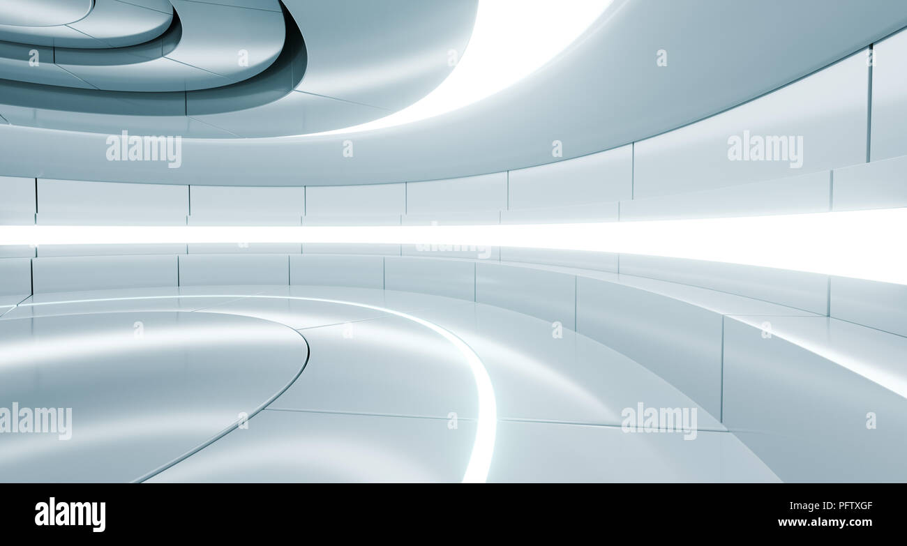 Futuristic Empty Stage Alien Ship Modern Future Background