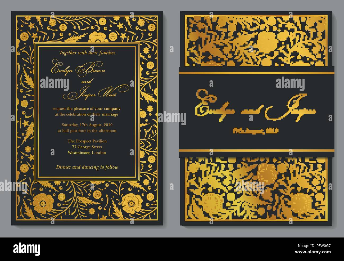 Wedding Invitation Design Template Save The Date Card Classic Royalty Free Cliparts Vectors And Stock Illustration Image 106307526