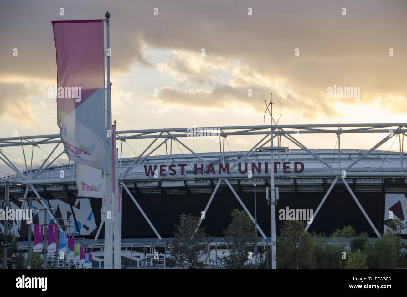 Westham United stadion at the Queen Elizabeth Olympic Park, London, England, October 29, 2017. () Stock Photo