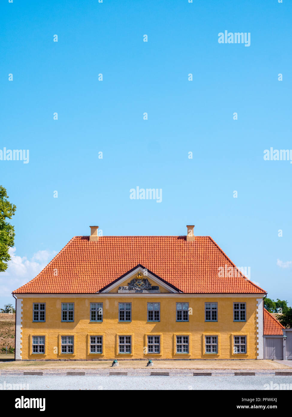 The Commander's House, Kastellet, Fortress, The Citadel, Copenhagen, Zealand, Denmark, Europe. Stock Photo