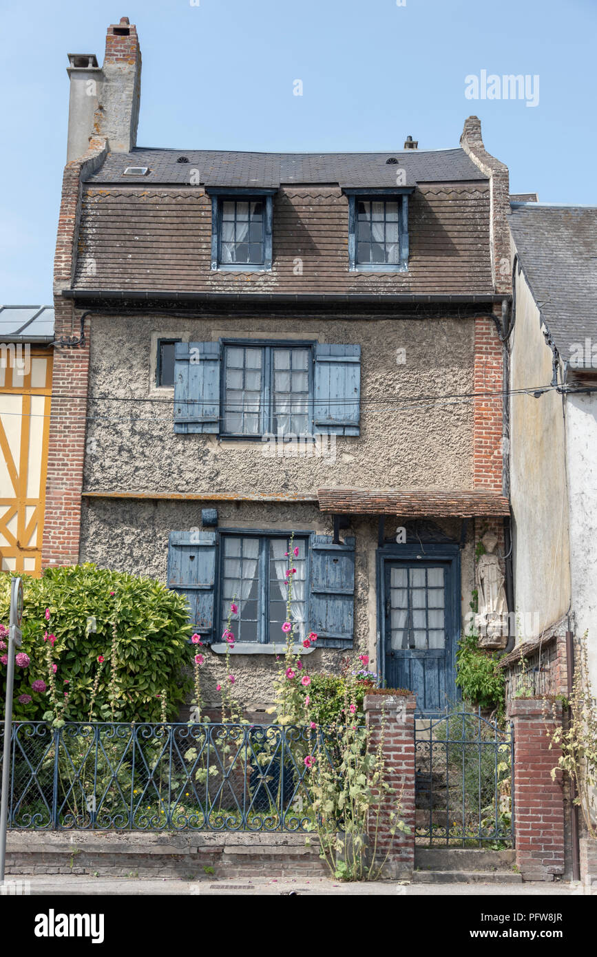 Traditional architecture in St-Valery-sur-Somme Stock Photo