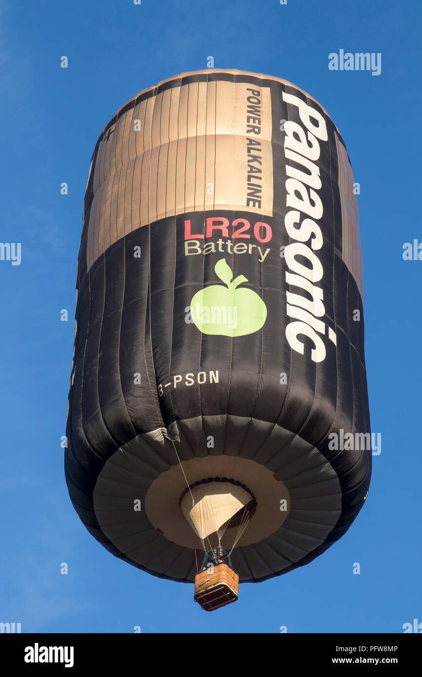 G-PSON Thunder & Colt Cylinder Ome at  Bristol International Balloon Fiesta 2018 at Ashton Court Estate, Bristol England Stock Photo