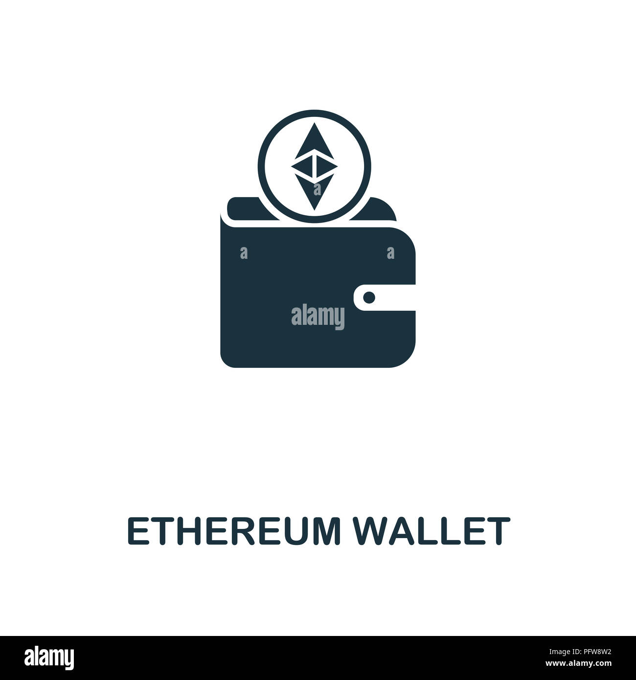 Ethereum Wallet icon. Monochrome style design from crypto currency  collection. UI. Pixel perfect simple pictogram ethereum wallet icon. Web  design, ap Stock Photo - Alamy