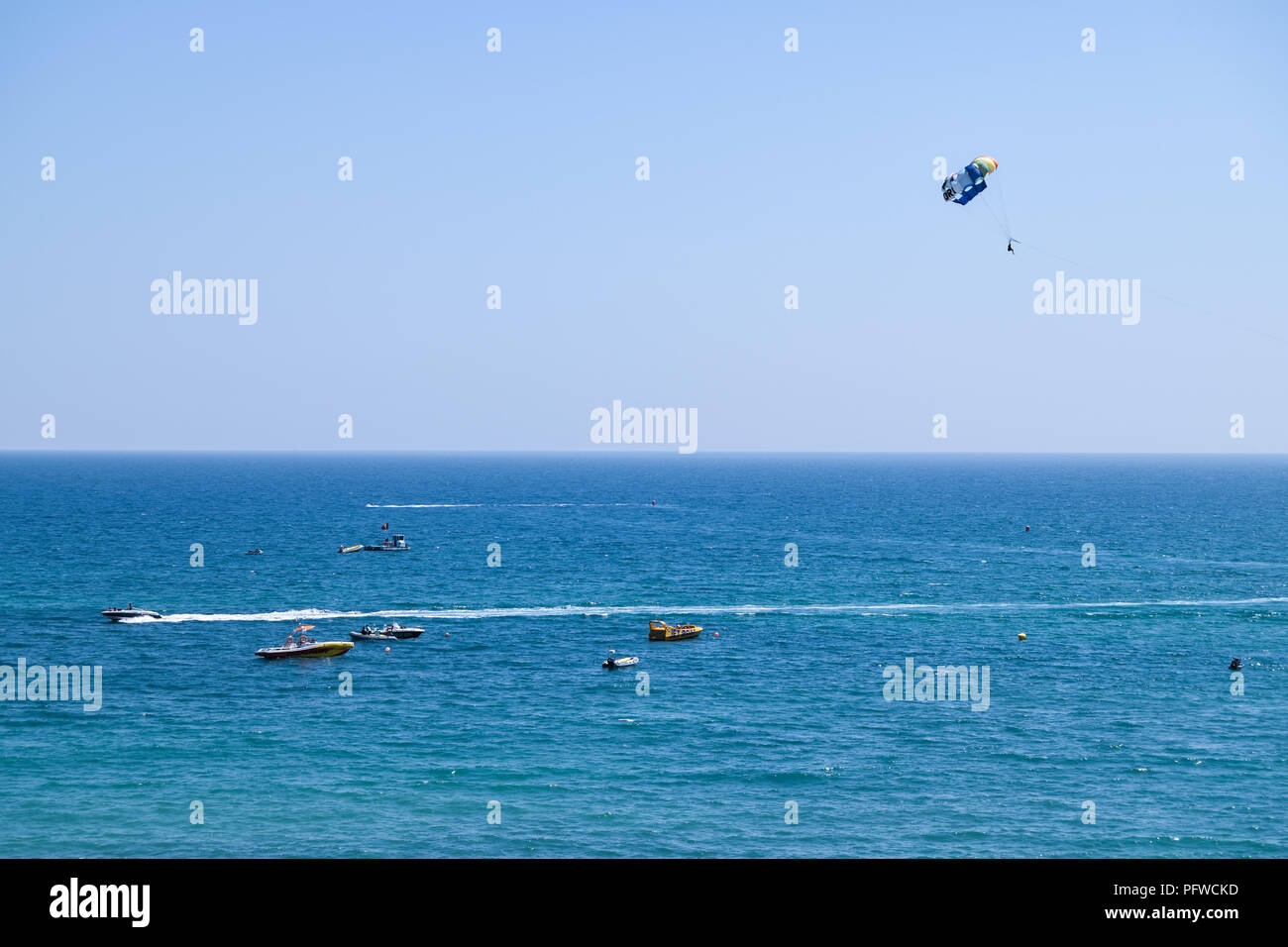 Algarve, praia da Oura beach  Albufeira nautic sports. Portugal Stock Photo