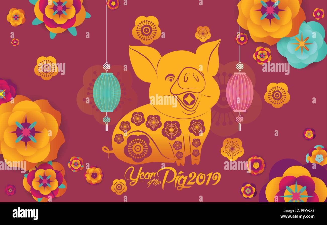 Happy Chinese New Year 19 Design Cute Pig Happy Pig Year In Chinese Words Fuchsia Background Stock Vector Image Art Alamy Happy Chinese New Year 19 Design Cute Pig Happy Pig Year In Chinese Words Fuchsia Background Stock Vector Image Art Alamy