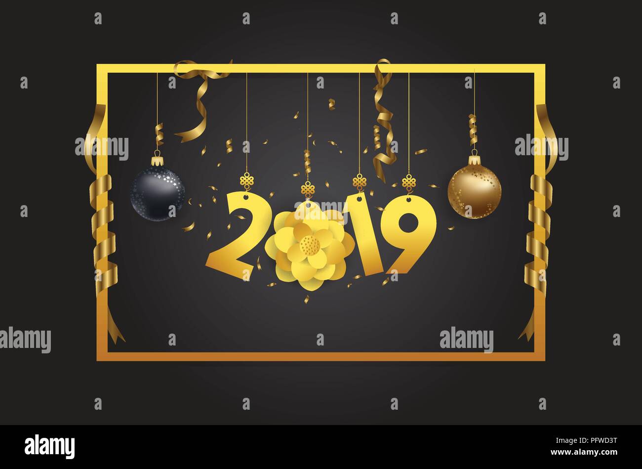 happy new year 2019 background Stock Vector