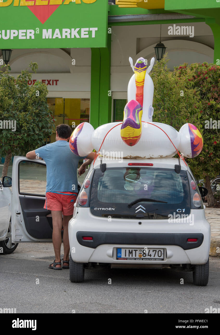 inflatable car pool toy