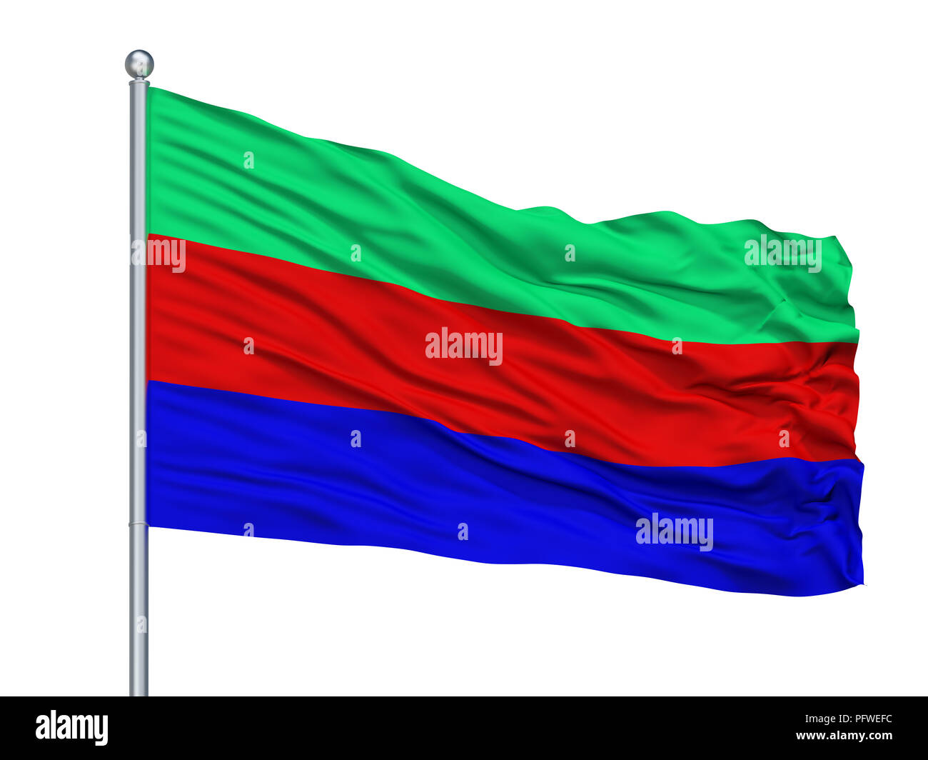 Bahia Solano City Flag On Flagpole, Colombia, Choco Department, Isolated On  White Background Stock Photo - Alamy