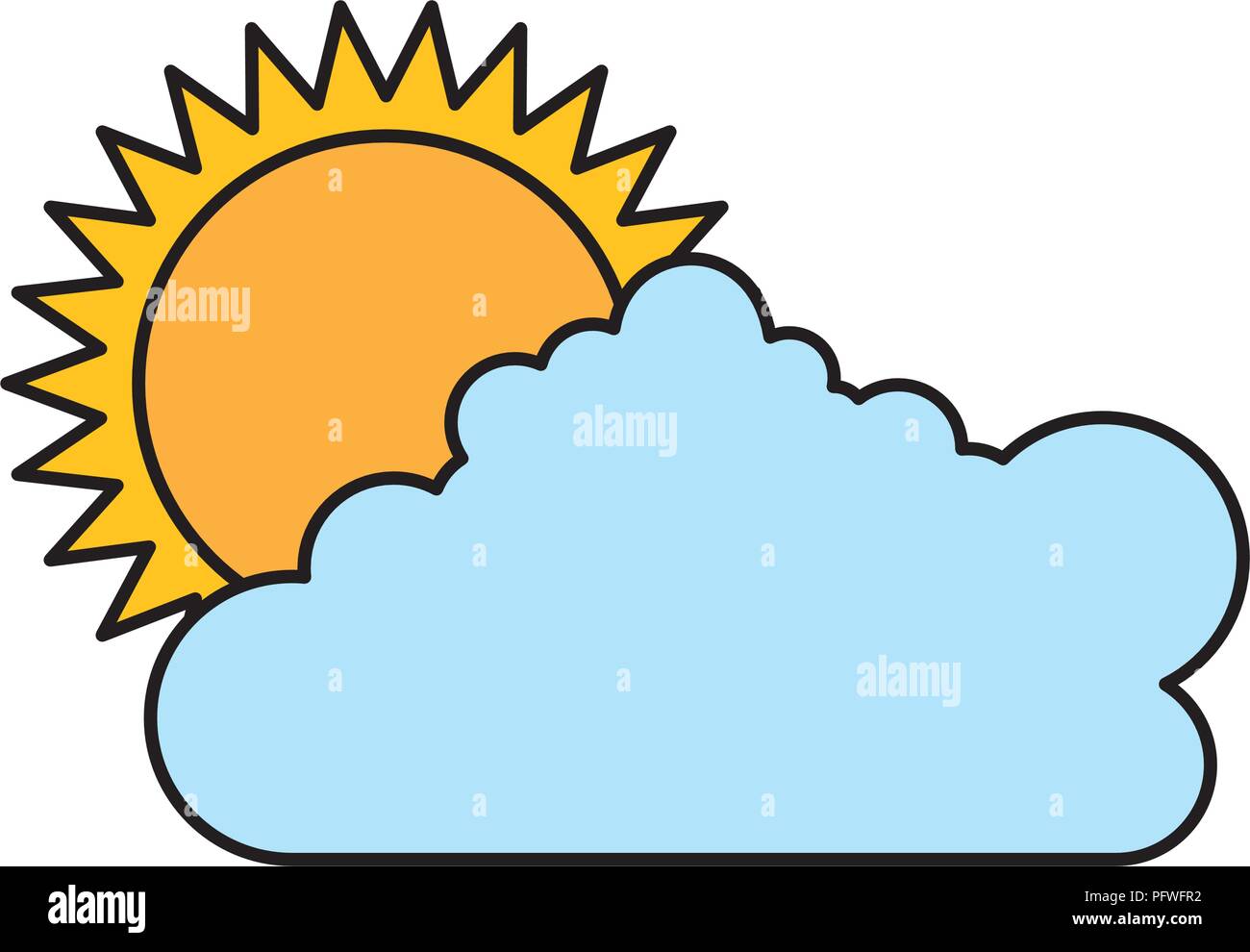 summer sun with clouds Stock Vector Image & Art - Alamy