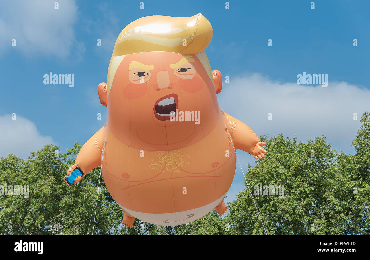 Balloon Of Baby Donald Trump In London Stock Photo Alamy