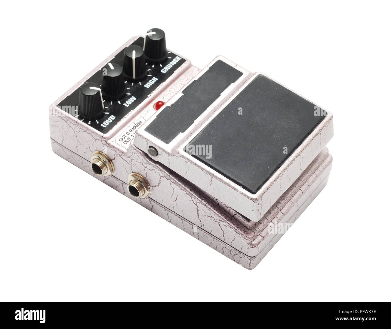 guitar effect pedal isolated on white Stock Photo - Alamy