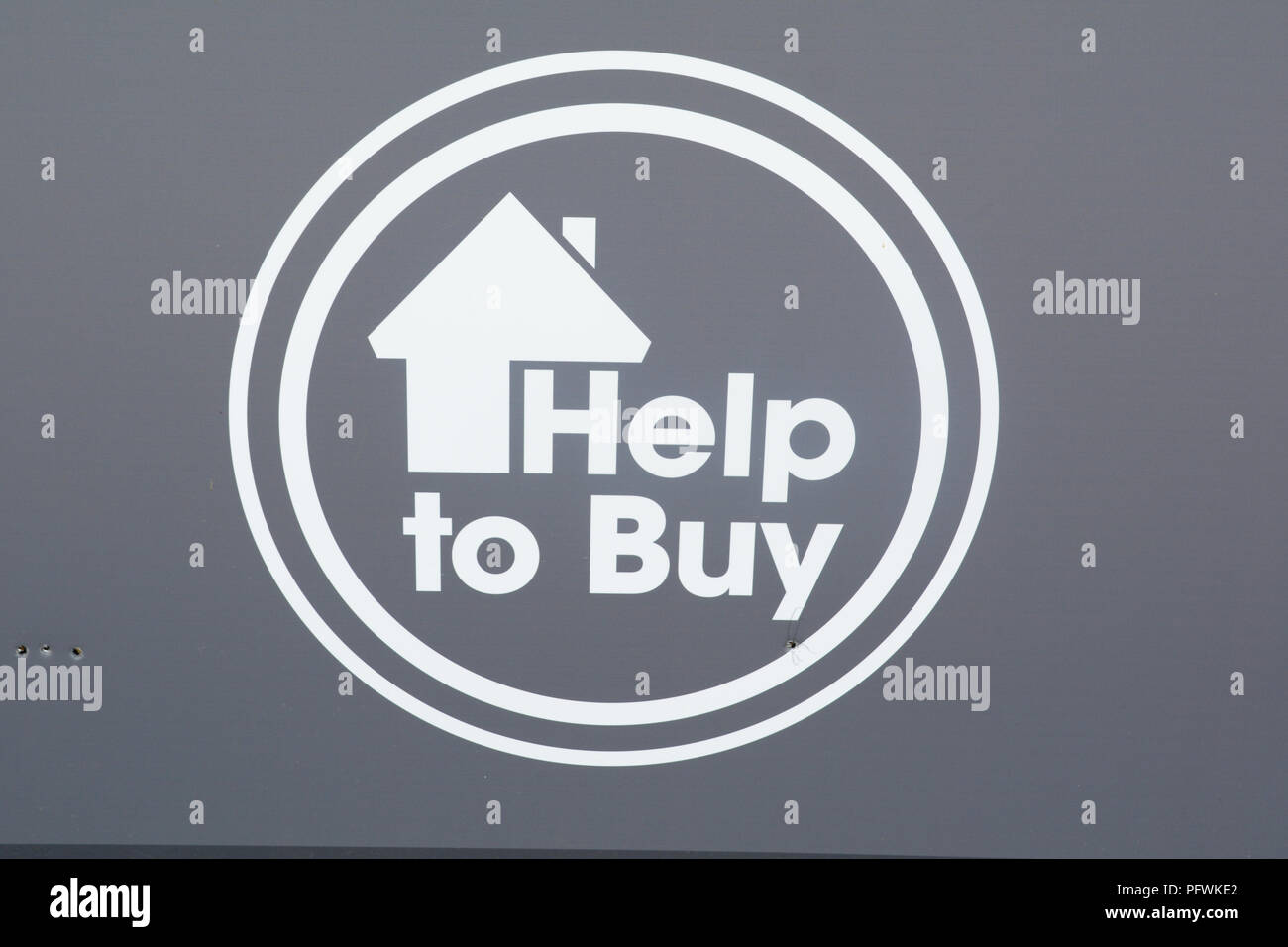 Help to Buy sign logo Stock Photo