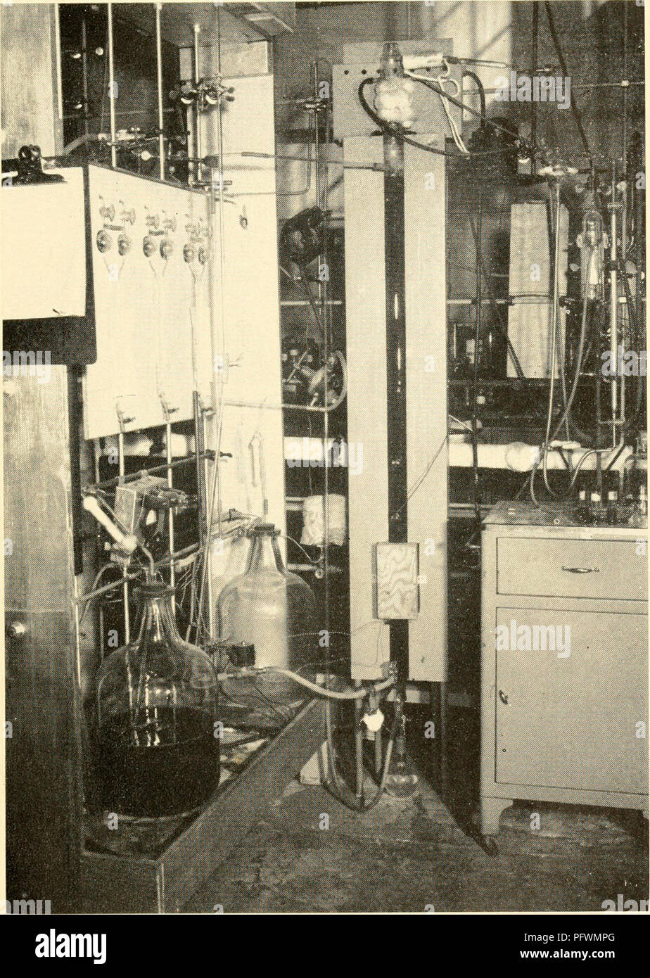 . The culturing of algae; a symposium. Algae; Algae. Fig. 2—Photograph ot the apparatus illustrated diagrammatically in Fig. i.. Please note that these images are extracted from scanned page images that may have been digitally enhanced for readability - coloration and appearance of these illustrations may not perfectly resemble the original work.. Phycological Society of America; Brunel, Jules Bienvenu, 1905-; Prescott, G. W. (Gerald Webber), 1899-; Tiffany, L. H. (Lewis Hanford), 1894-. [Yellow Springs, Ohio] Charles F. Kettering Foundation Stock Photo