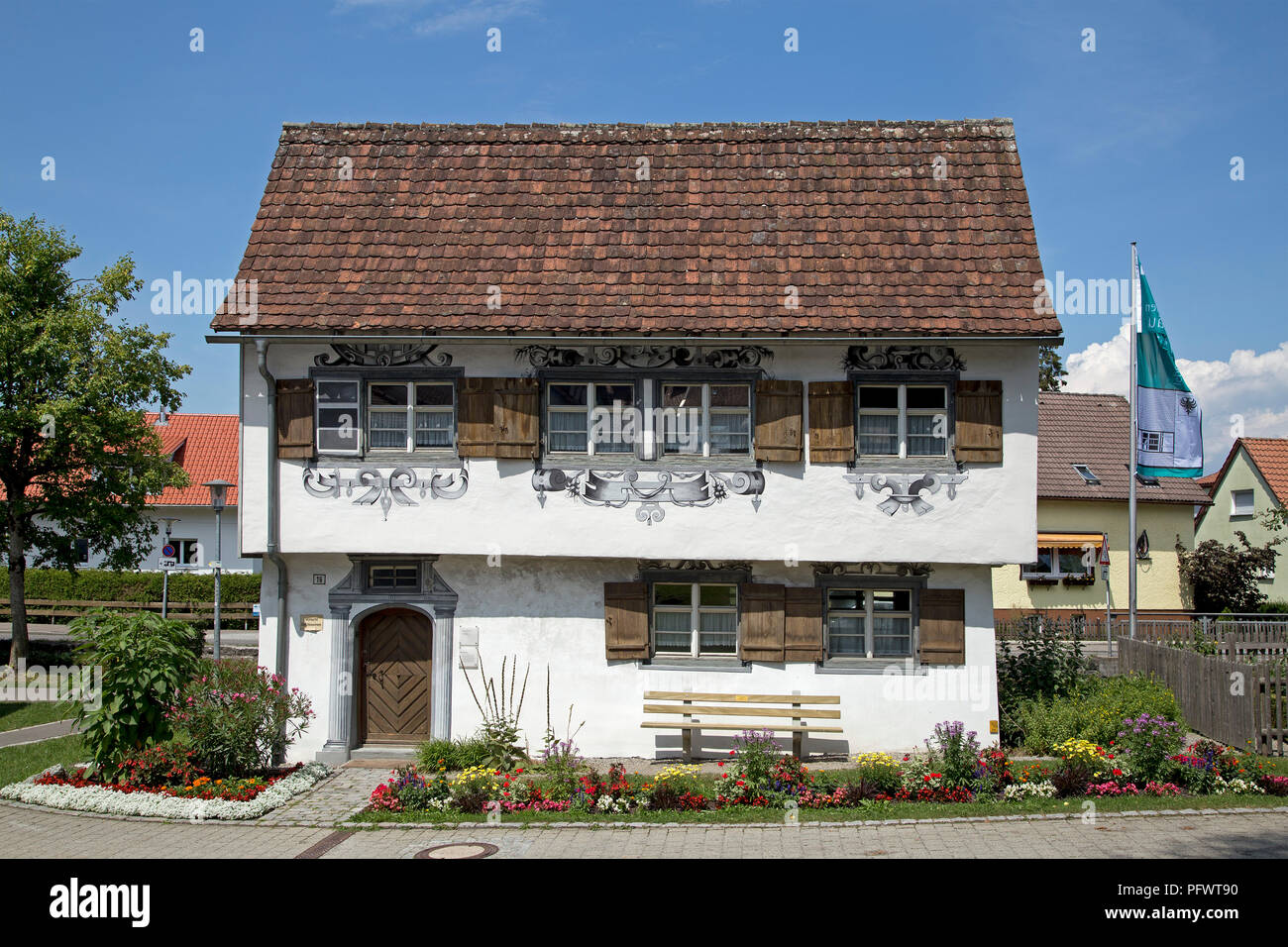 Gartenhaus (detached house), Isny, Allgaeu, Baden-Wuerttemberg, Germany Stock Photo