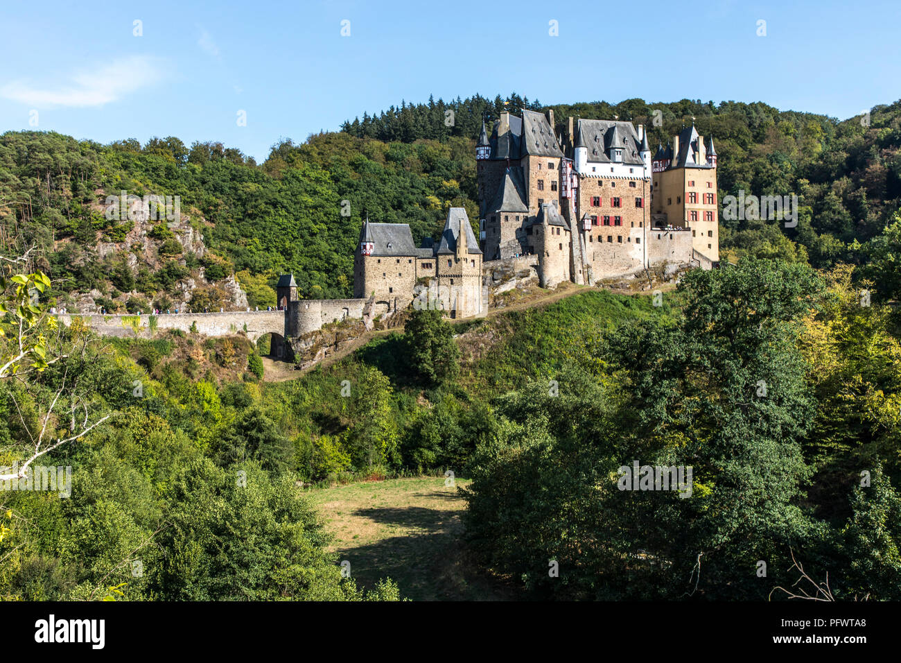 The castle Eltz, near Wierschem, in Rhineland-Pflaz, Germany, in the ...