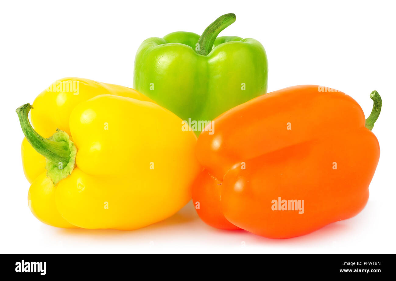 Colored paprika pepper isolated on a white background Stock Photo Alamy