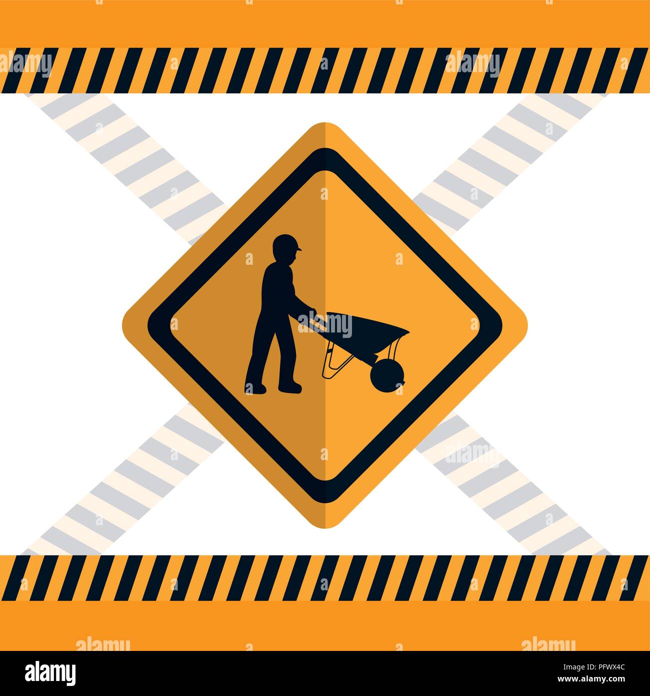 Redirection Sign Construction Construction road sign Stock Vector Image & Art - Alamy